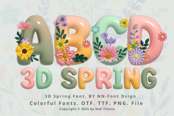 3D Spring: A Playful Font for Seasonal Creativity