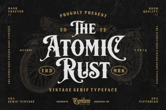 Atomic Rust: A Vintage Typeface for Bold Branding