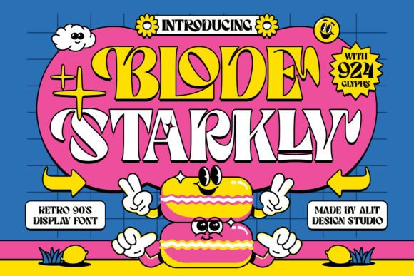 Blode Starkly: A Groovy Dive into 90s Retro Psychedelic Typography