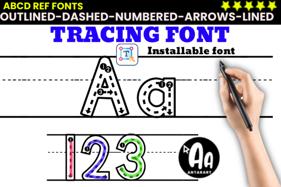 Dashed Outlined Arrows Lined: A Font for Building Skills
