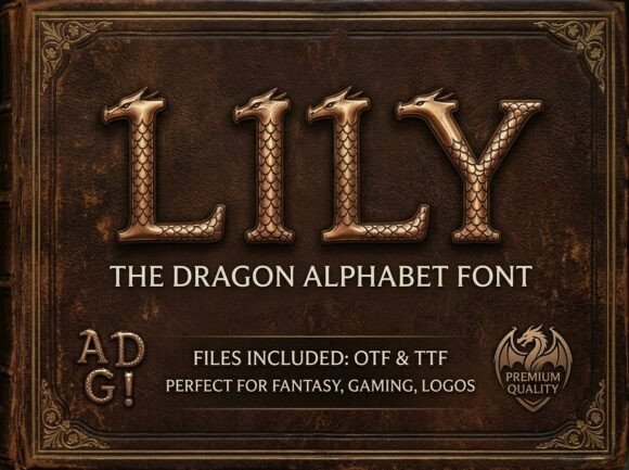Lily: The Dragon-Themed Display Font for Epic Storytelling