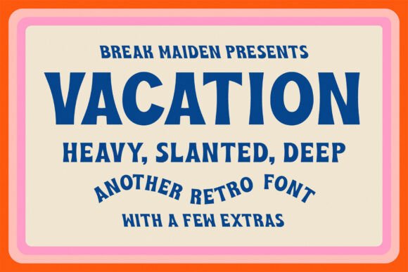 Vacation: A Retro Display Font for Bold Projects