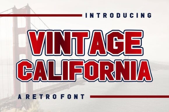 Vintage California: A Bold Retro Typeface for Modern Design