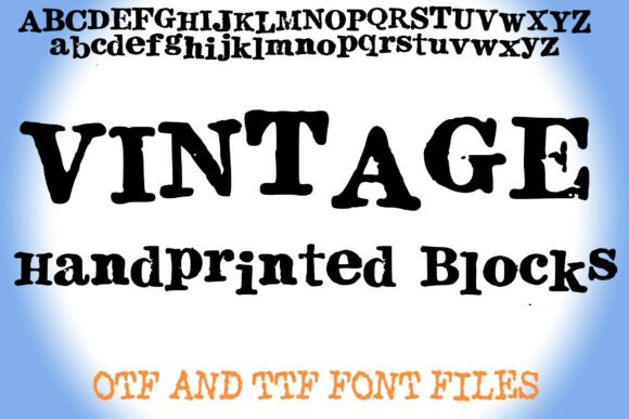 Vintage Handprinted Blocks: A Font with Authentic Soul